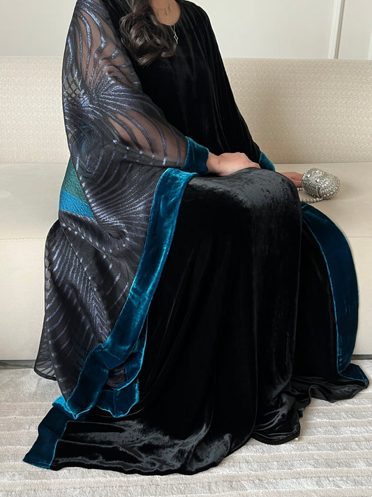 DN244 - VELVET x ORGANZA PRINT