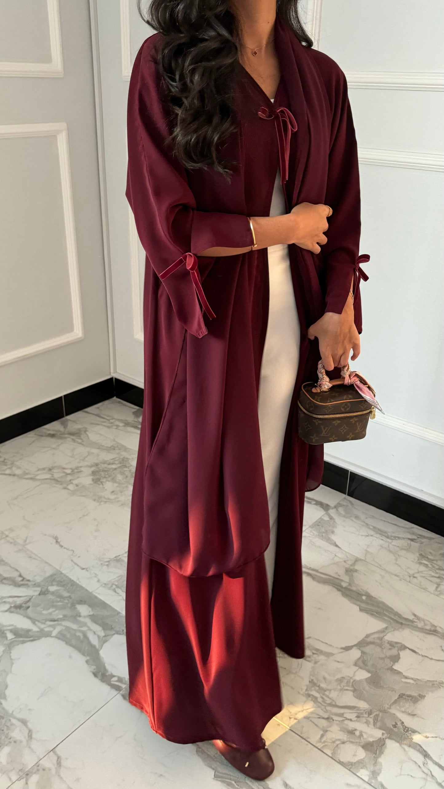 DN097 - Summery Crepe BOW Abaya
