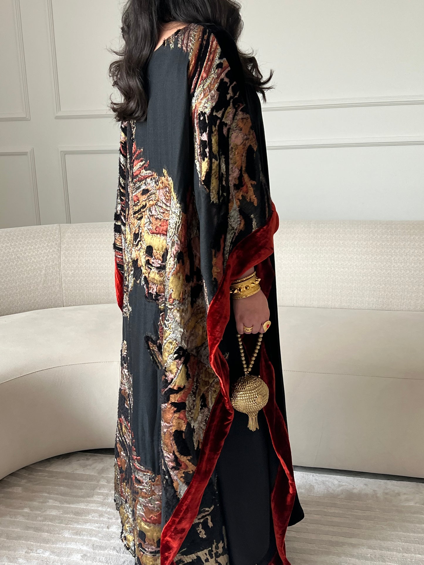 DN246 - VELVET x ORGANZA PRINT