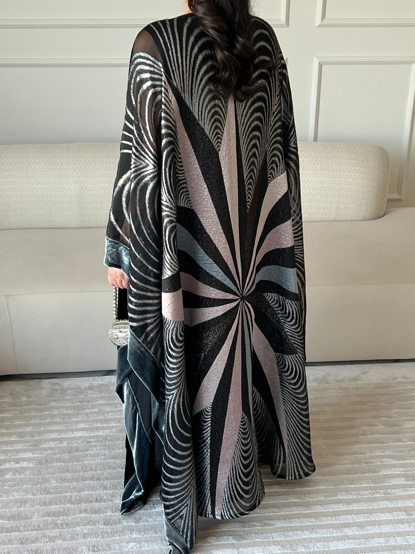 DN228 - VELVET x ORGANZA PRINT