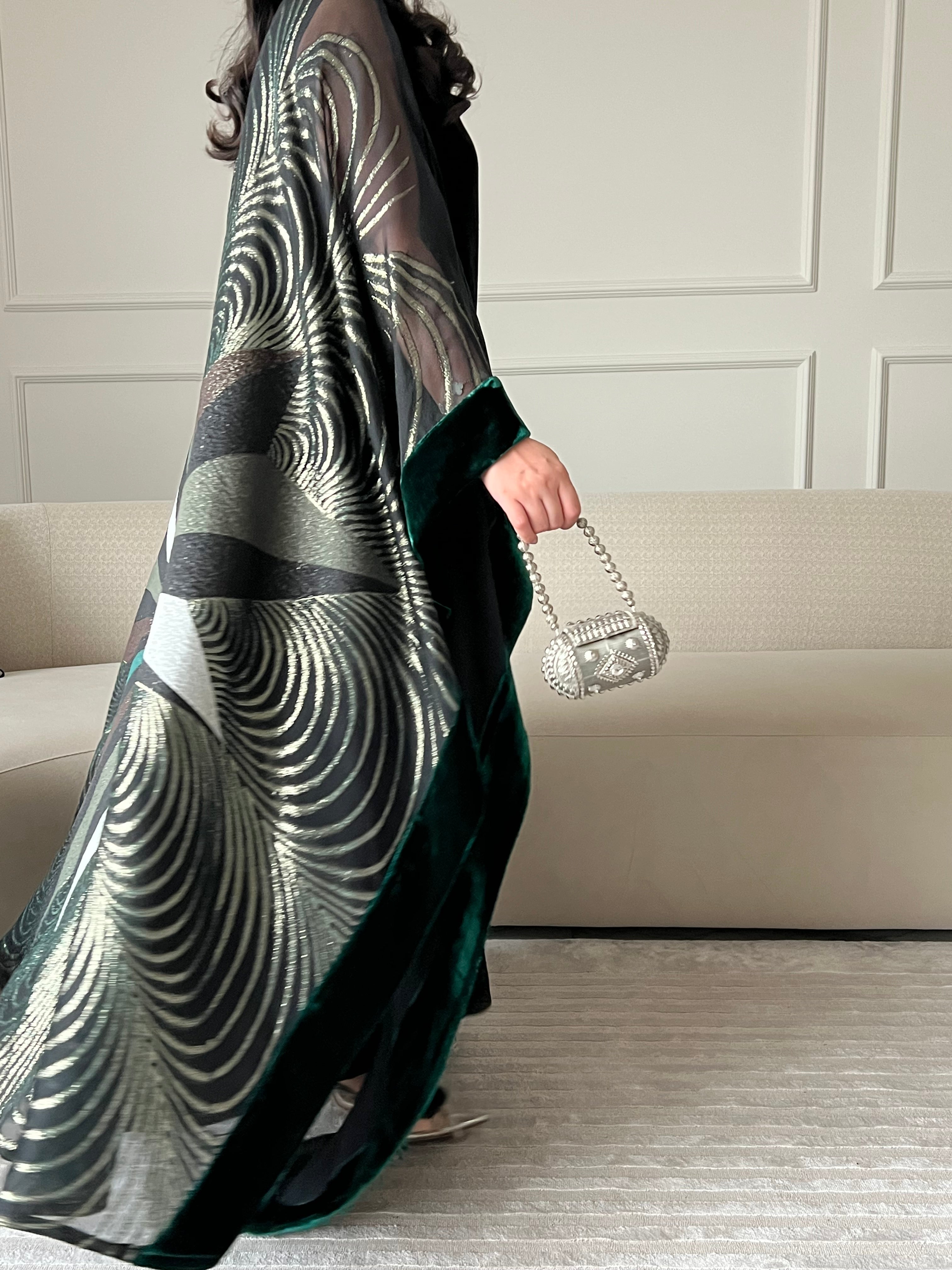 DN245 - VELVET x ORGANZA PRINT