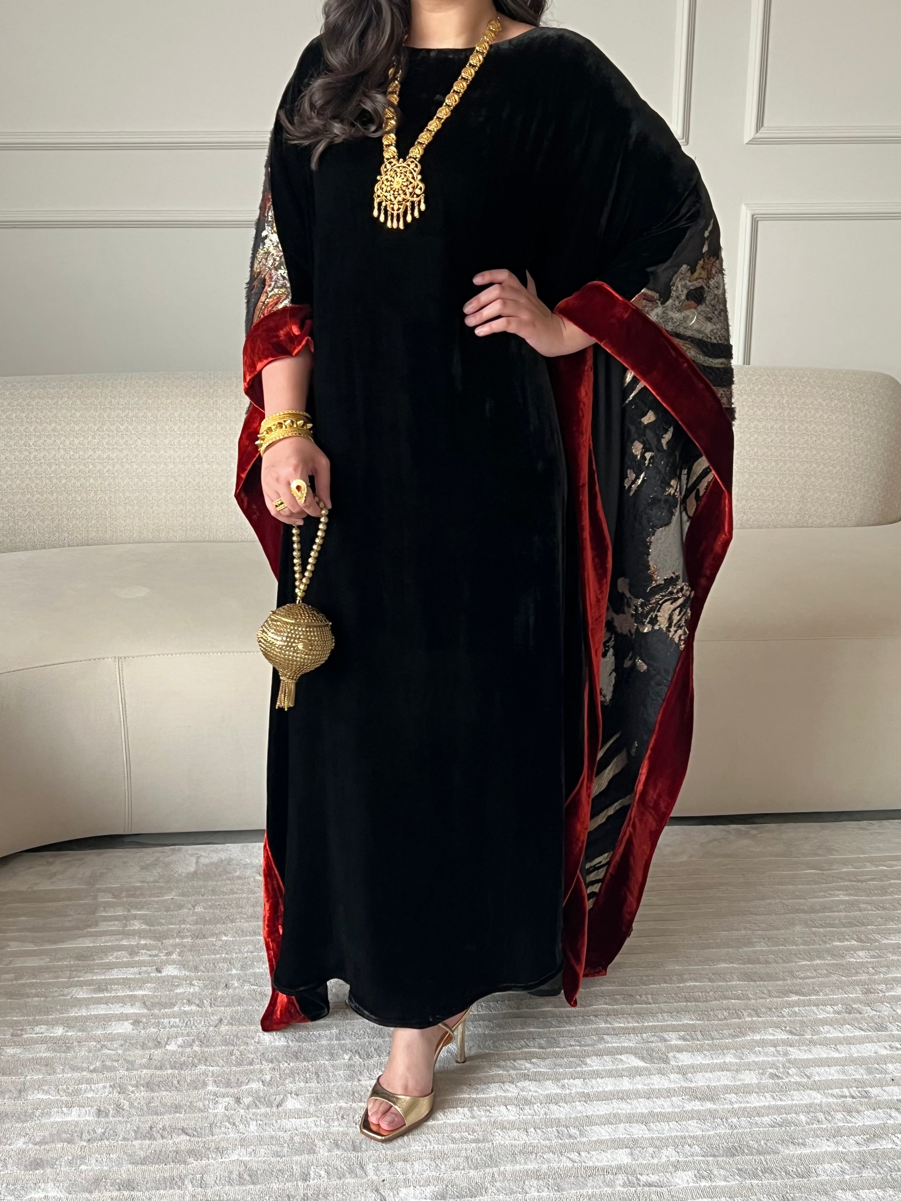 DN246 - VELVET x ORGANZA PRINT