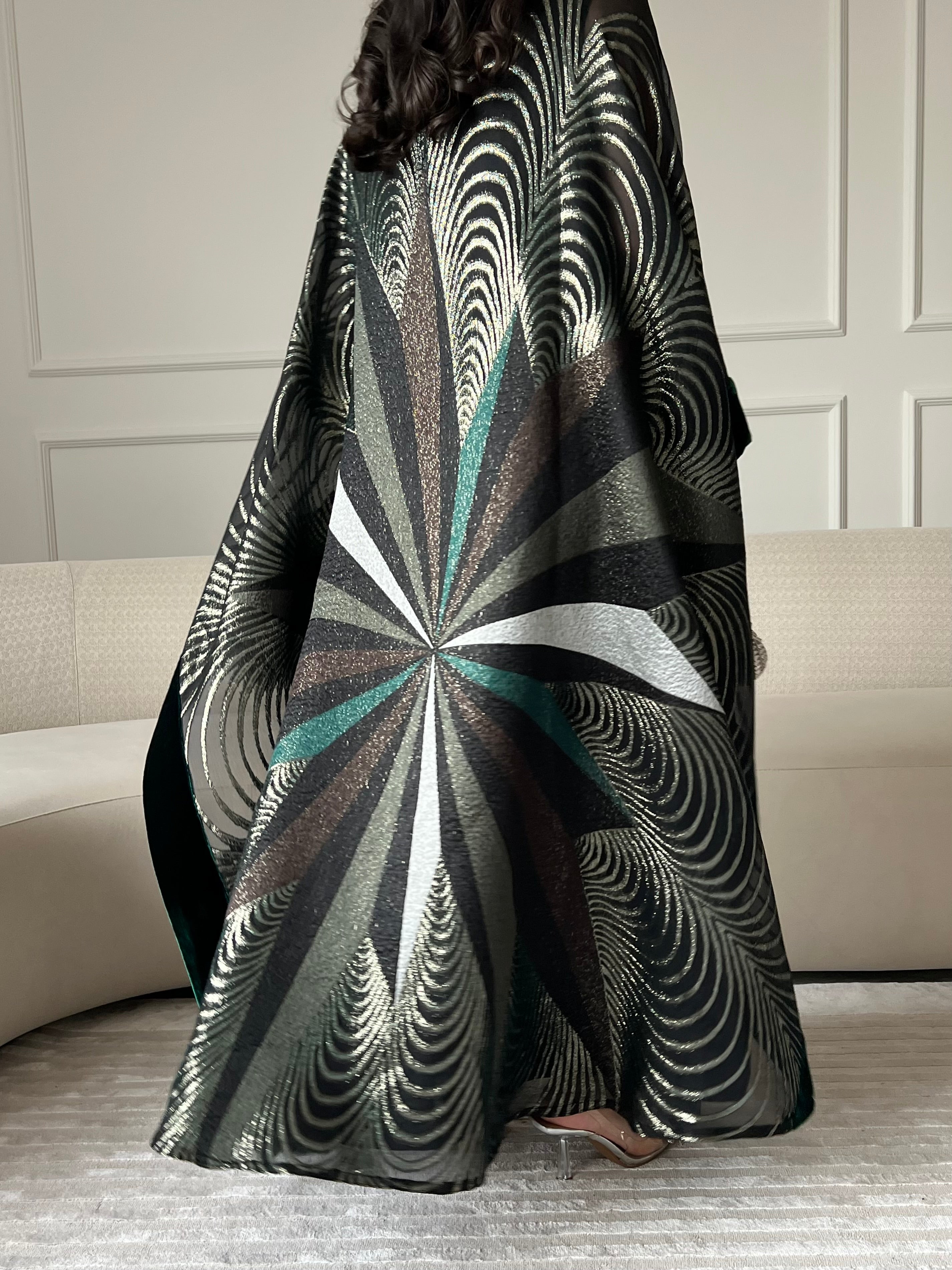 DN245 - VELVET x ORGANZA PRINT