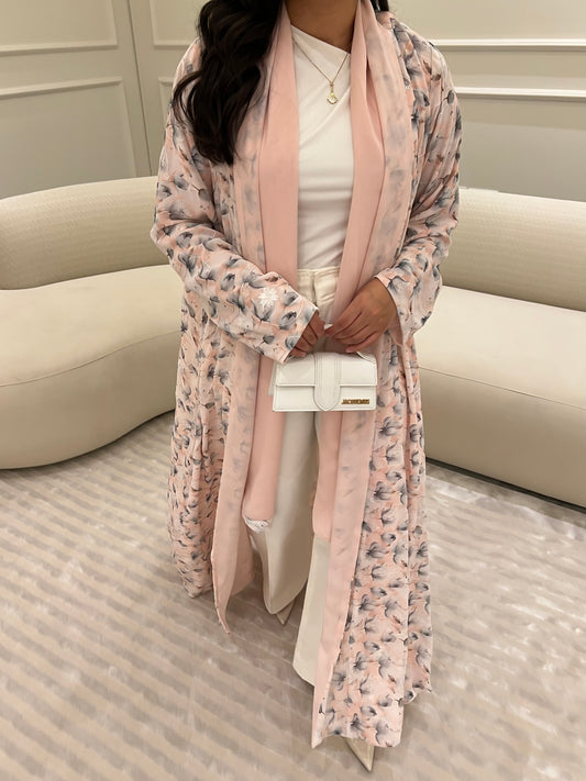 DN181 - FLORAL REVERSIBLE ABAYA