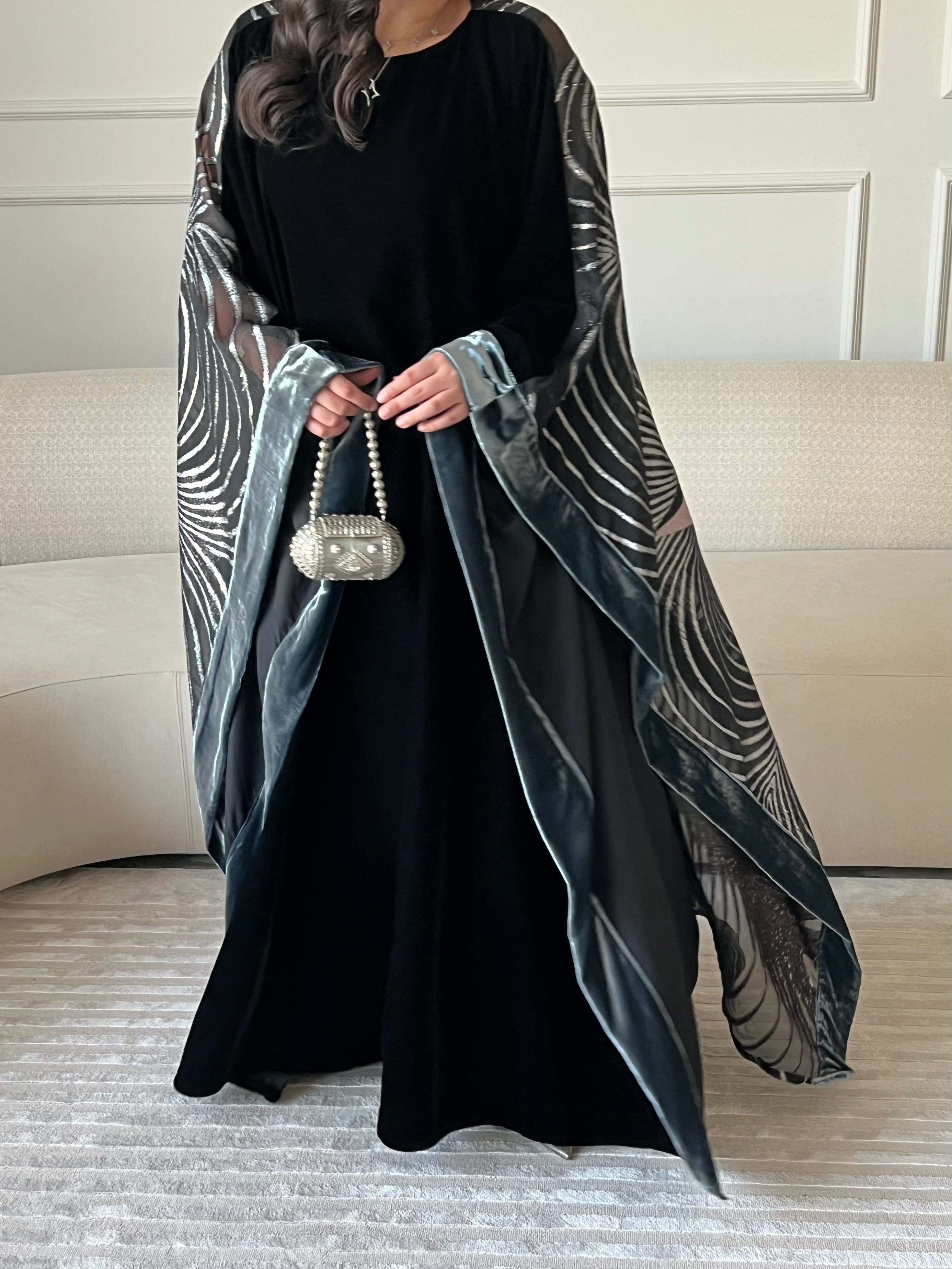 DN228 - VELVET x ORGANZA PRINT