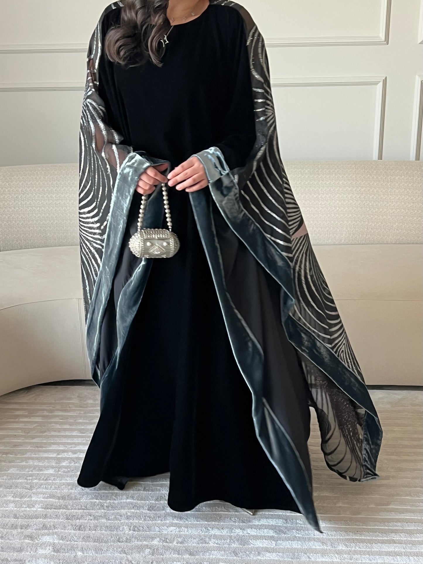 DN228 - VELVET x ORGANZA PRINT