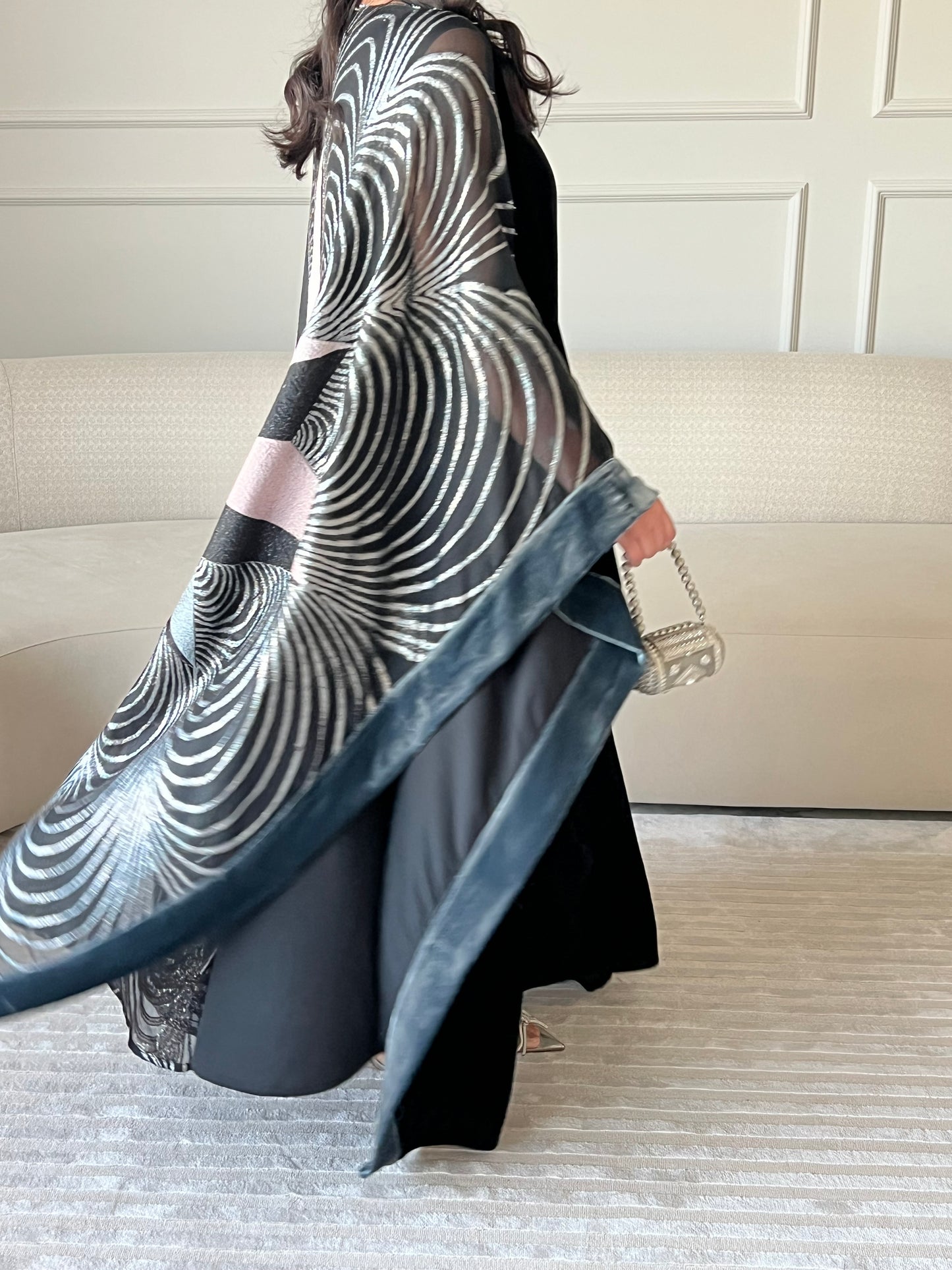 DN228 - VELVET x ORGANZA PRINT