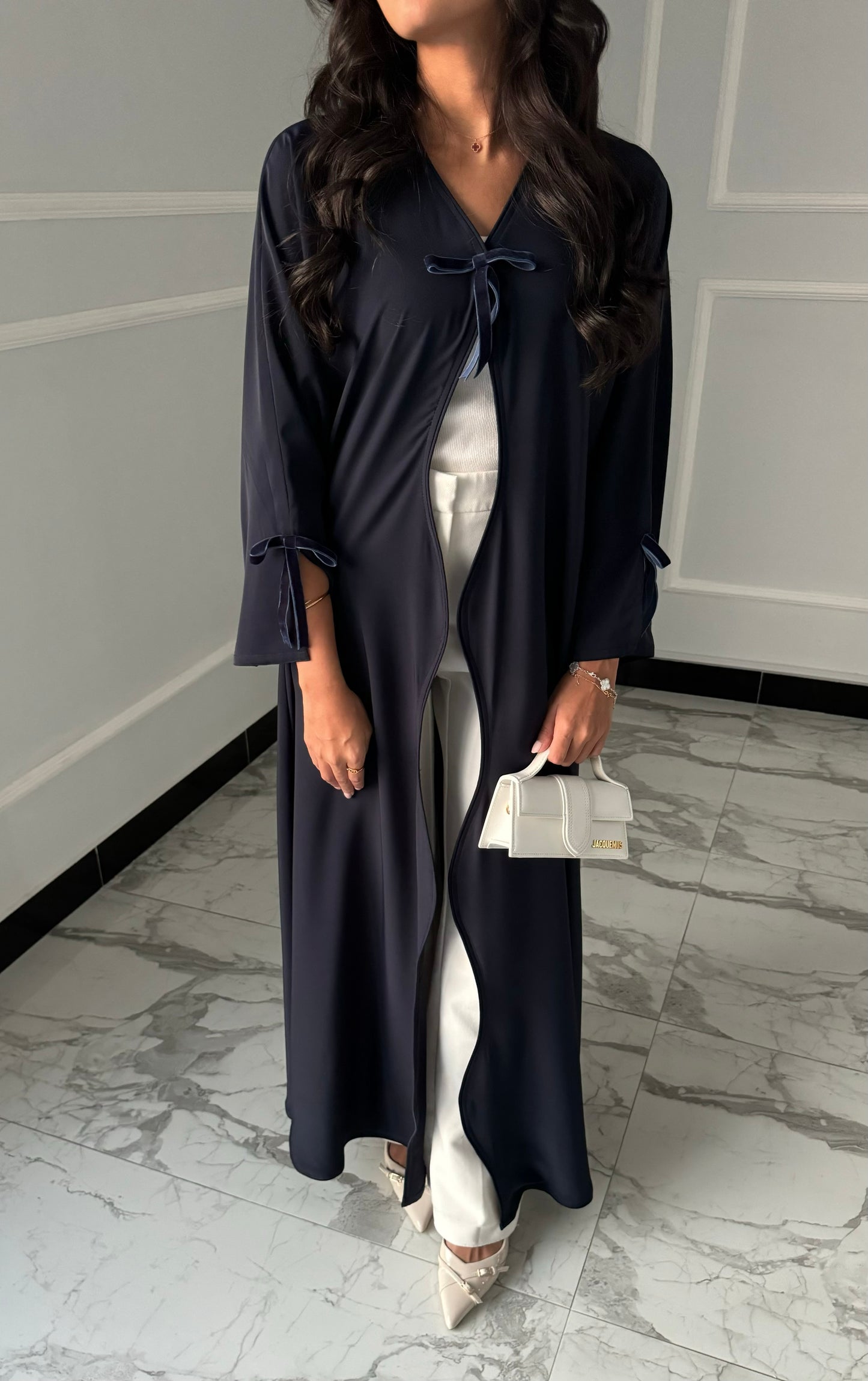 DN099 - Summery Crepe BOW Abaya
