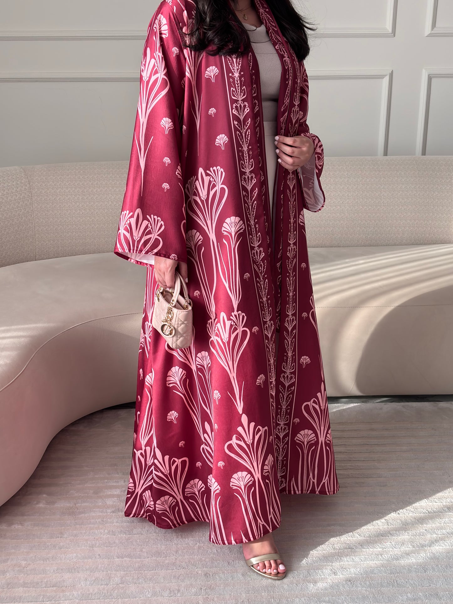 DN306 - FLORAL ABAYA