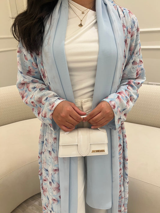 DN179 - FLORAL REVERSIBLE ABAYA