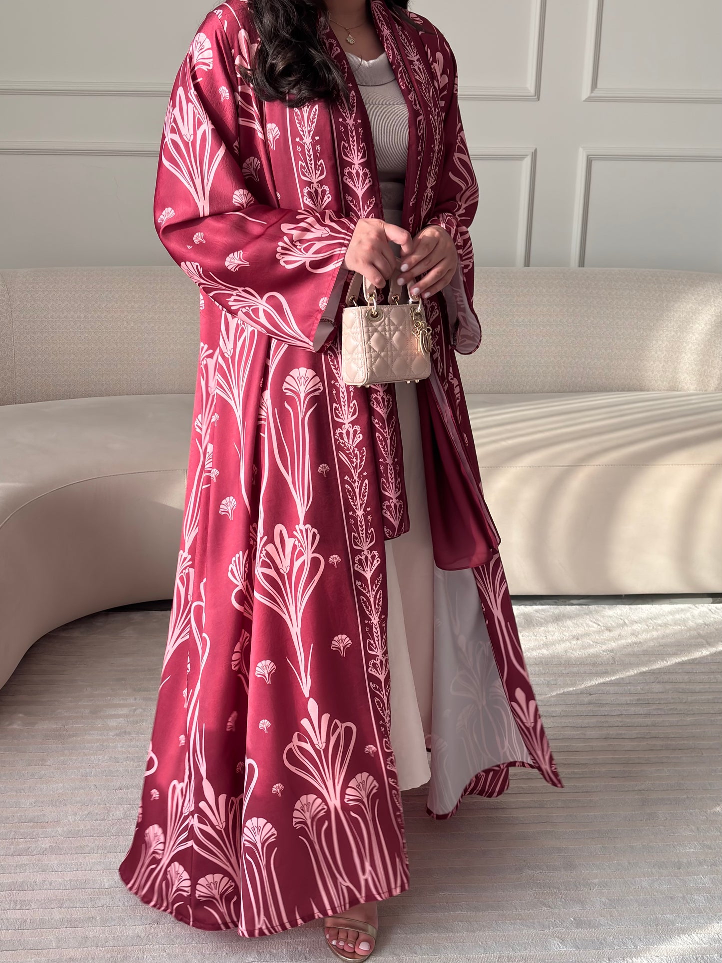 DN306 - FLORAL ABAYA