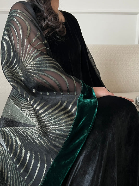 DN245 - VELVET x ORGANZA PRINT