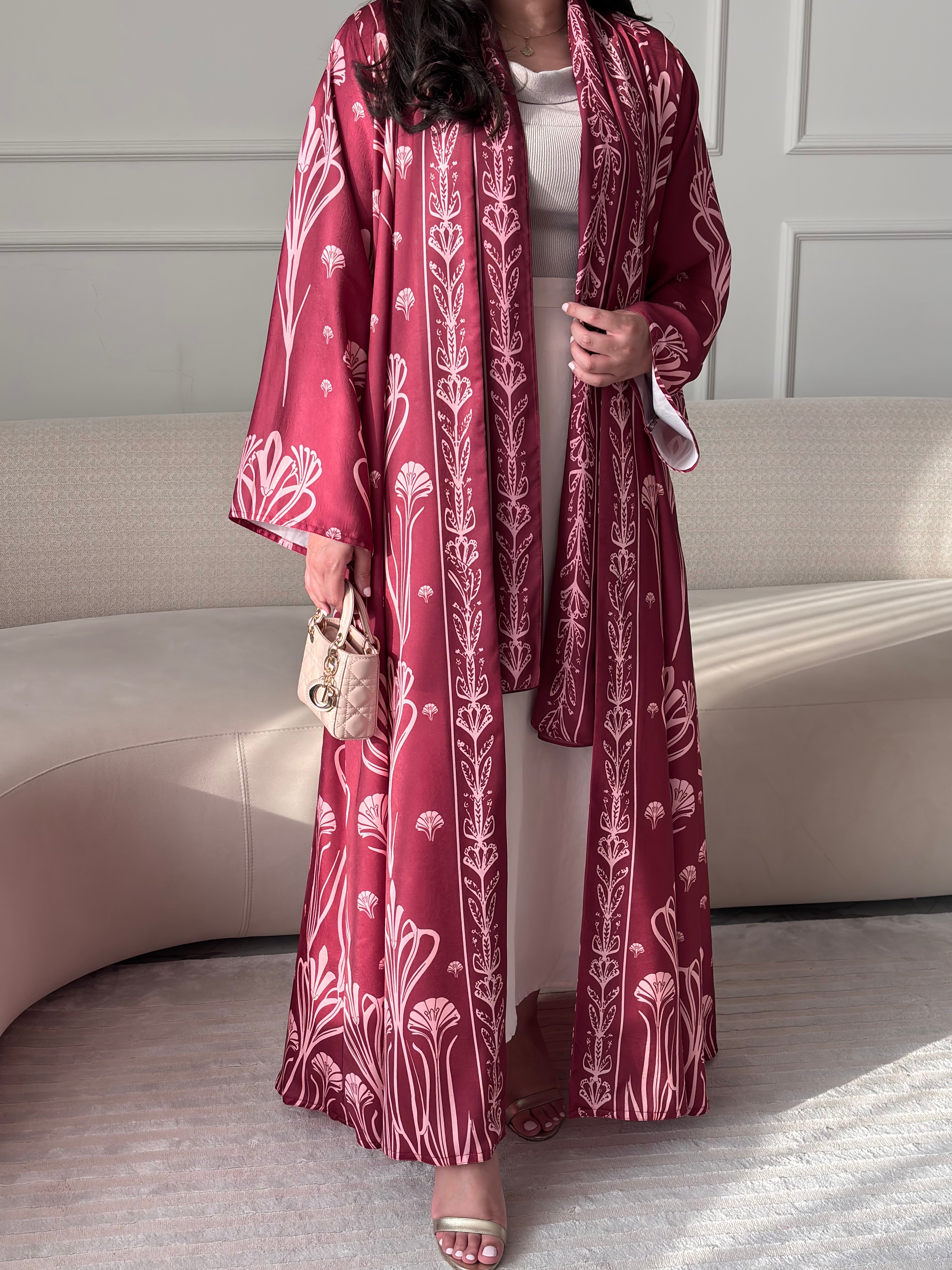 DN306 - FLORAL ABAYA