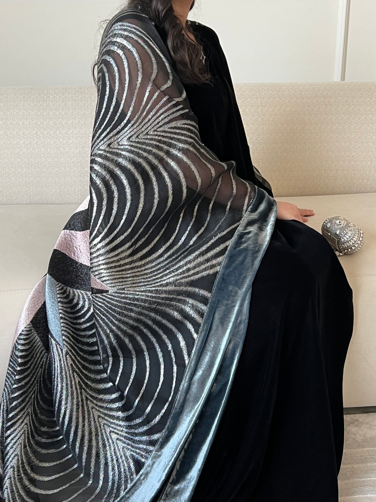 DN228 - VELVET x ORGANZA PRINT