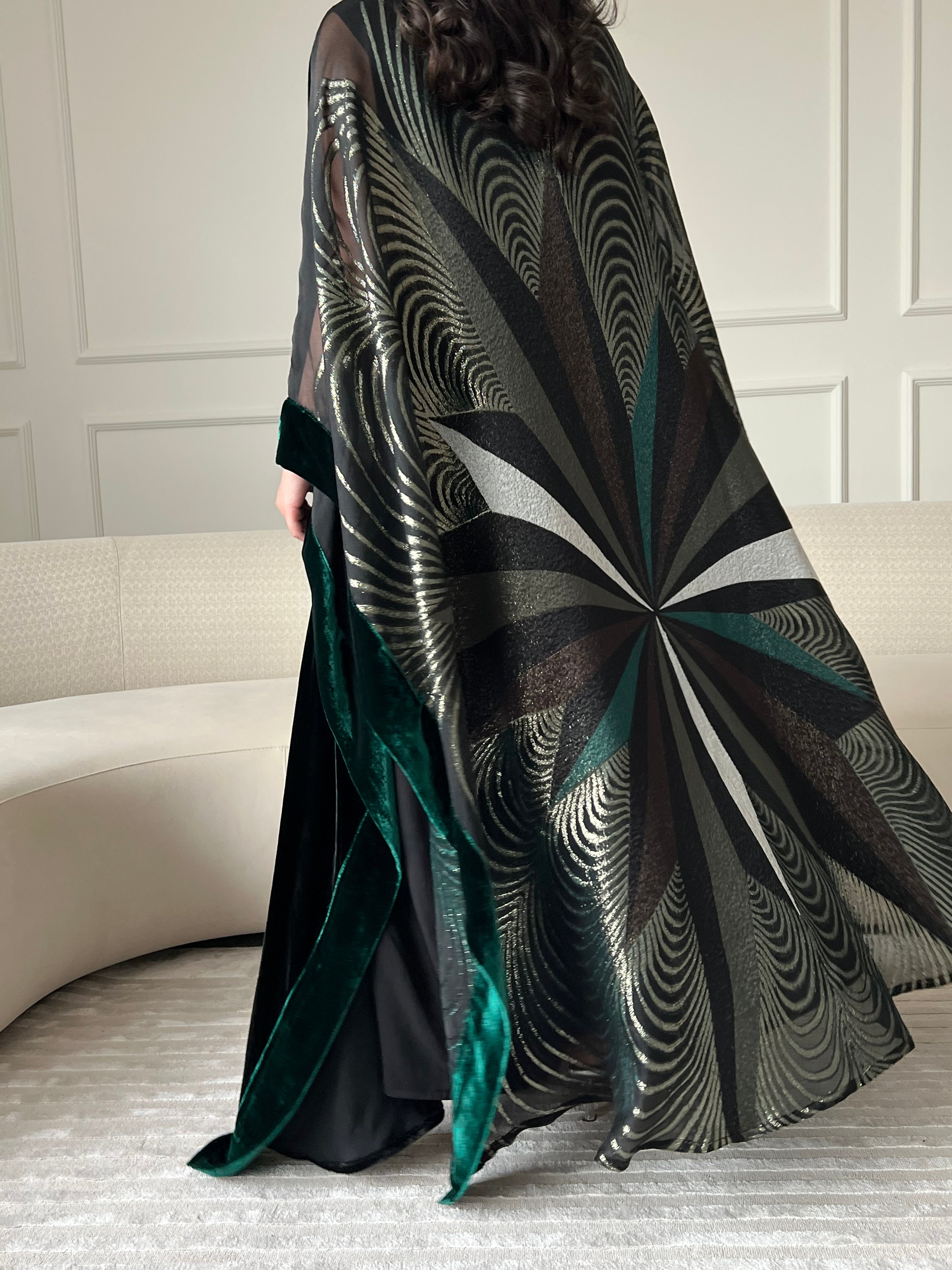 DN245 - VELVET x ORGANZA PRINT